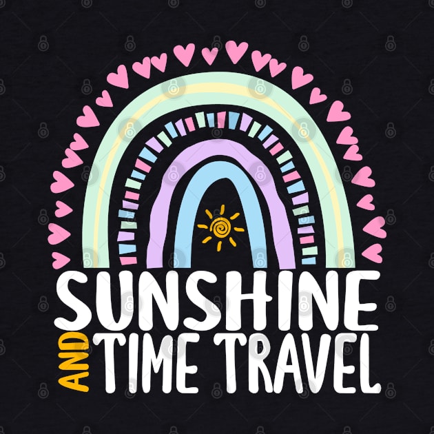 Sunshine and Time Travel Cute Rainbow Graphic for Womens Kids Girls by ChadPill